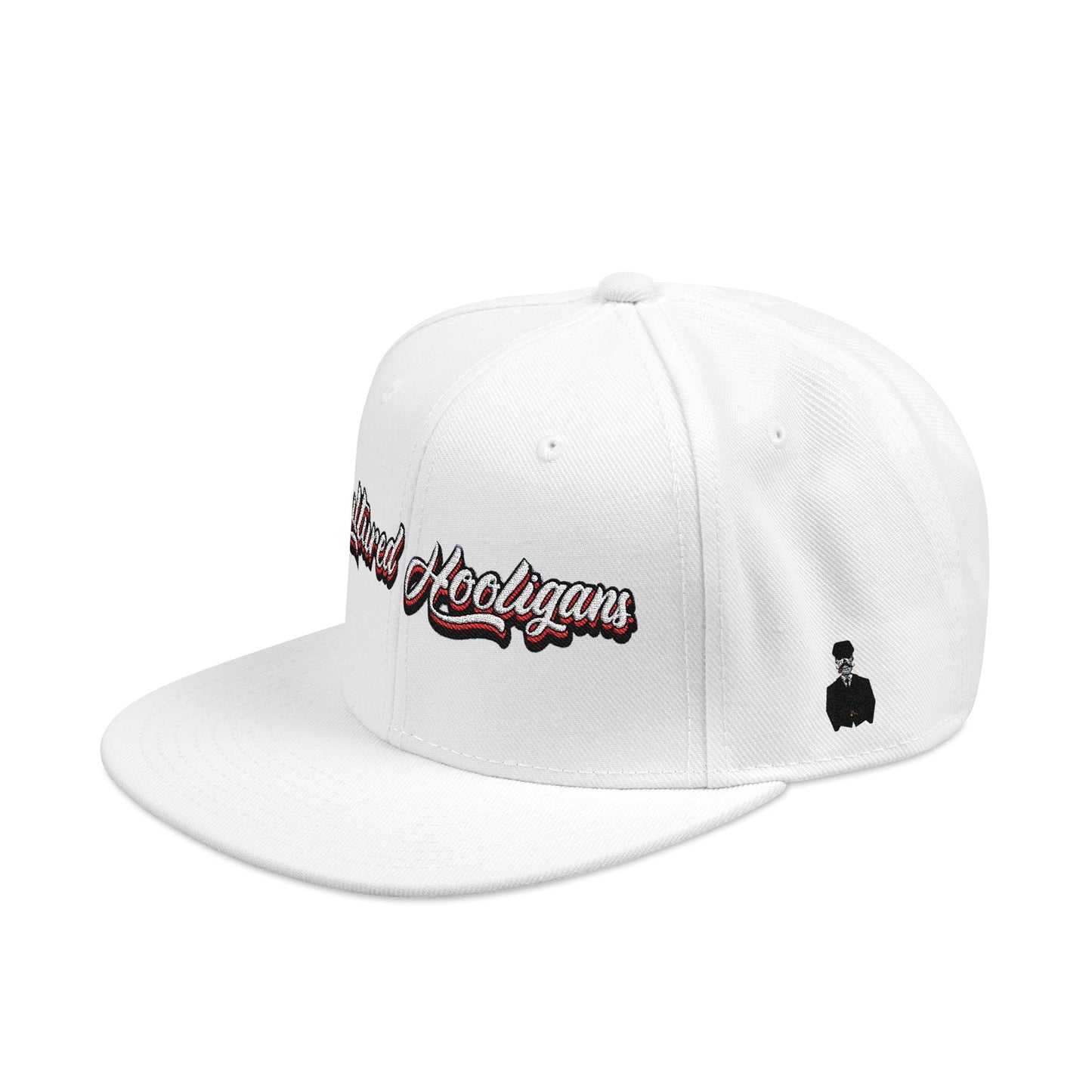 Embroidered Snapback Hat — Vintage Script "Hooligans" Urban Streetwear