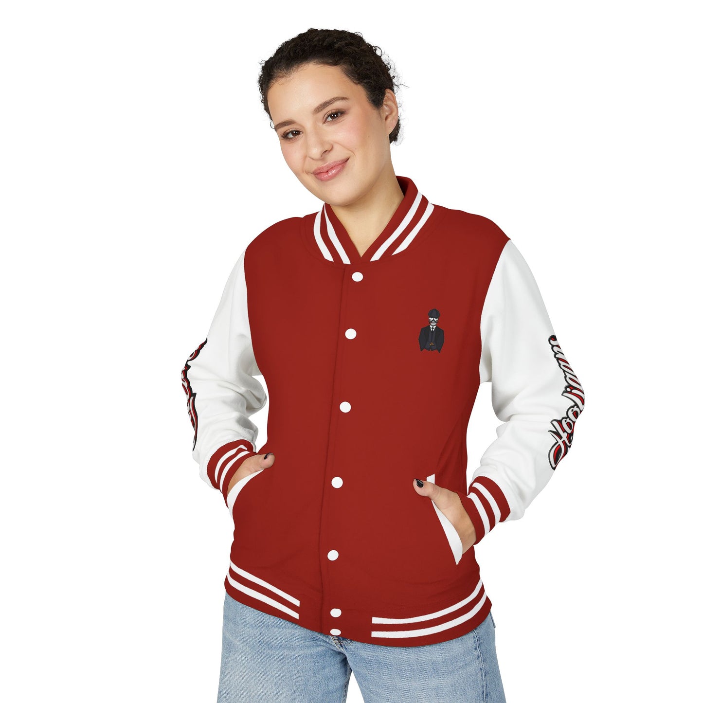 Letterman Jacket — “Cultured Hooligans” Varsity Style Red & White