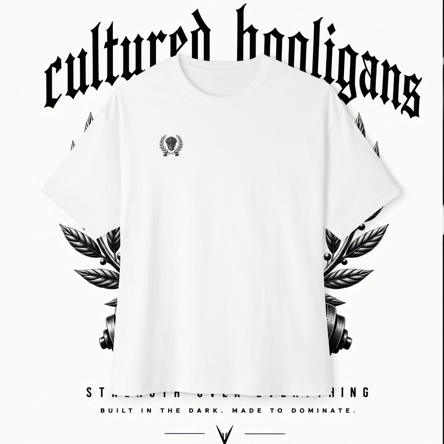 Cultured Hooligans Skull Tee – Oversized Boxy Graphic T‑Shirt