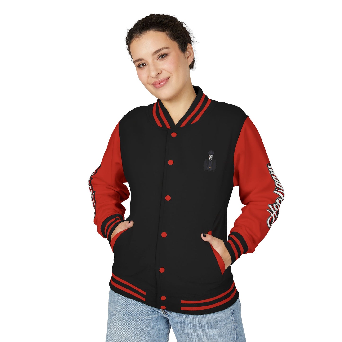 Letterman Jacket — “Cultured Hooligans” Varsity Style Red & White