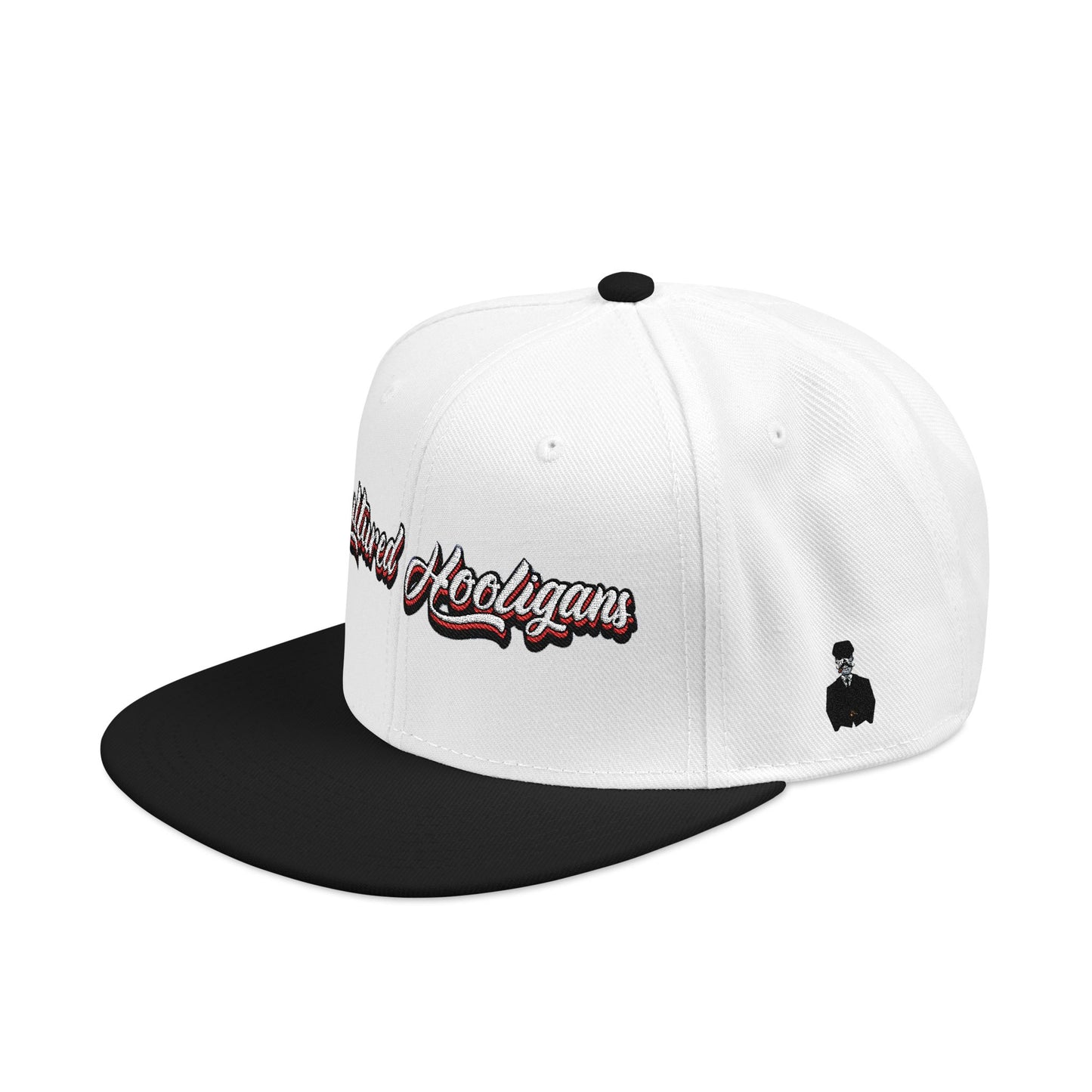 Embroidered Snapback Hat — Vintage Script "Hooligans" Urban Streetwear