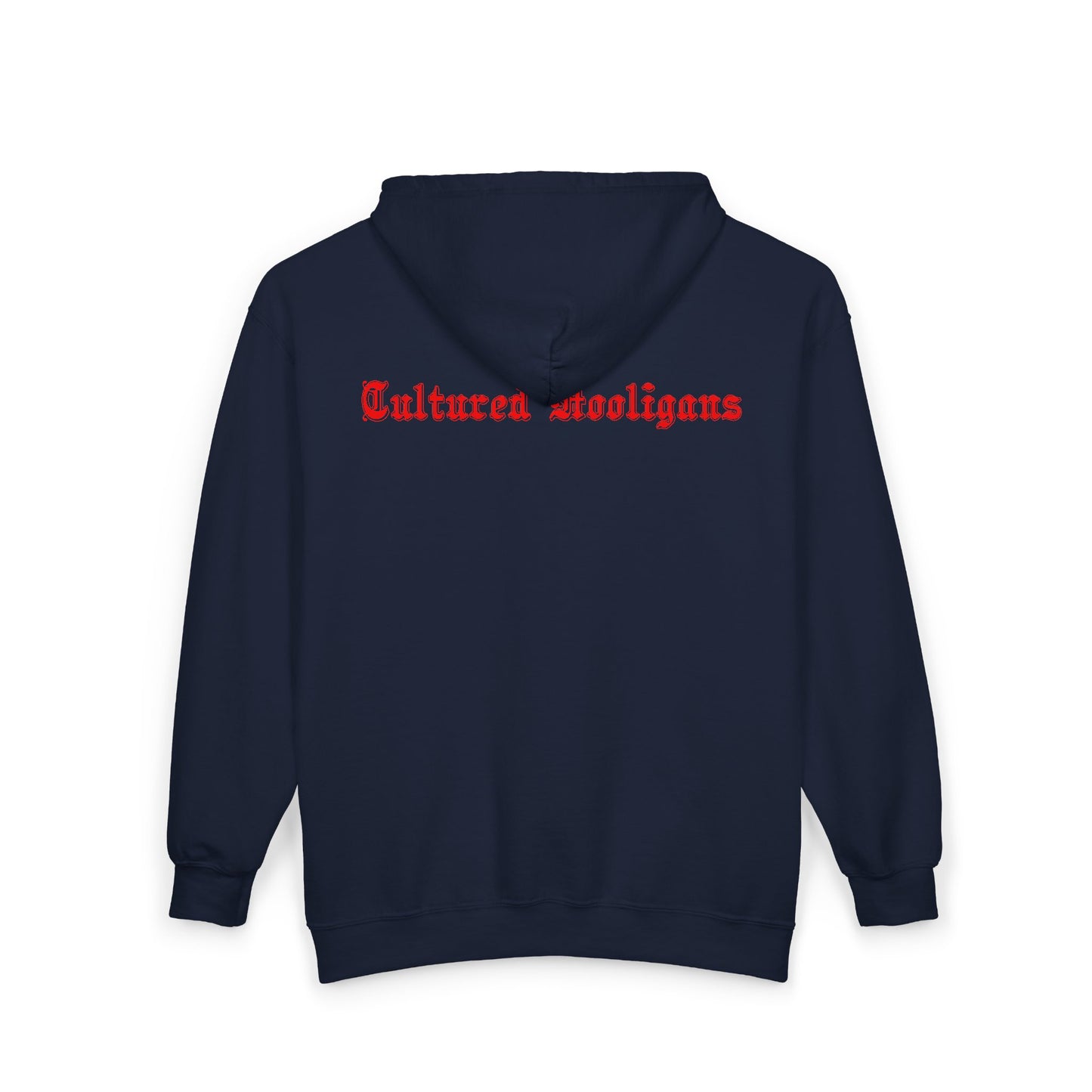 Cultured Hooligans Zip Hoodie — Graphic Full‑Zip Hooded Sweatshirt