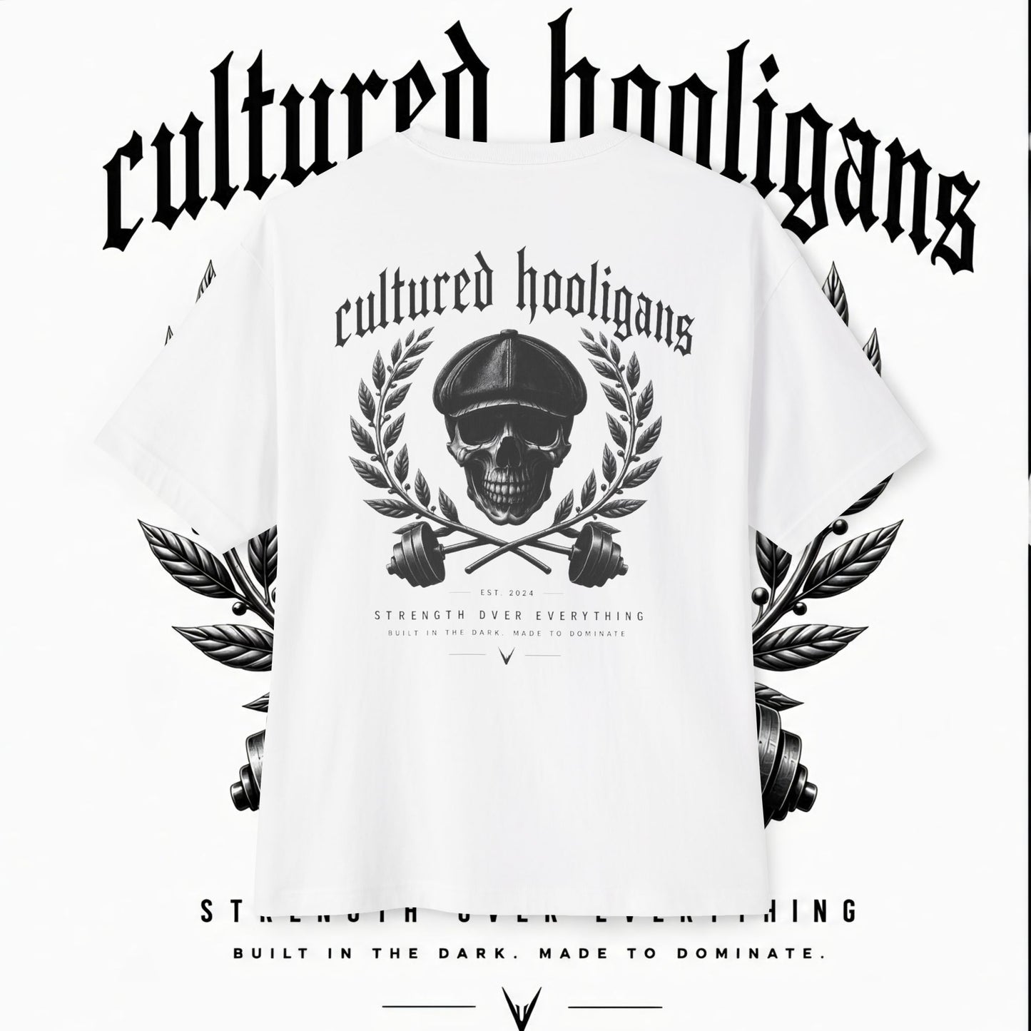 Cultured Hooligans Skull Tee – Oversized Boxy Graphic T‑Shirt