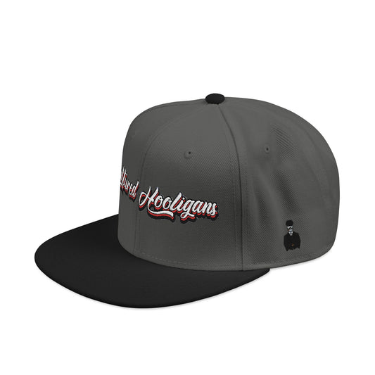 Embroidered Snapback Hat — Vintage Script "Hooligans" Urban Streetwear